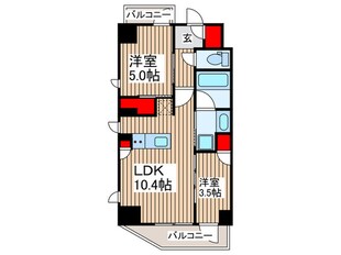 ルフォンプログレ上野稲荷町の物件間取画像